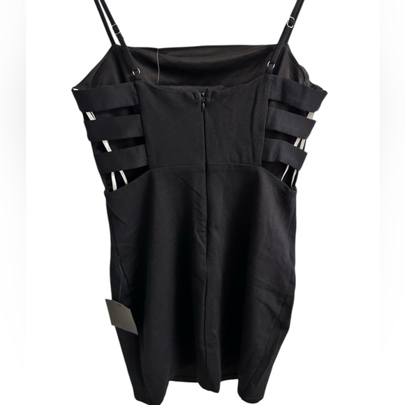 NWT Lulu's Chic Black Mini Dress Size L - Picture 2 of 5